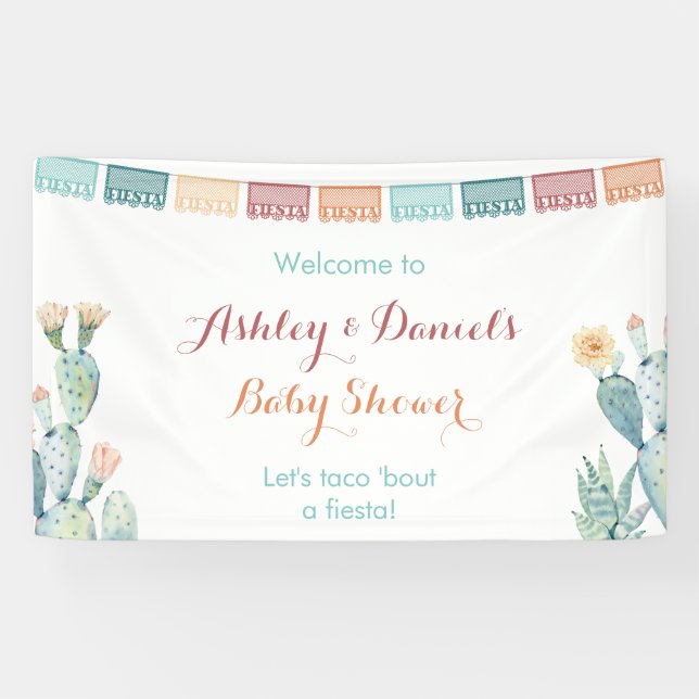 Banderoles Taco Bout A Fiesta Mexique Thème Party Bienvenue (Horizontal)