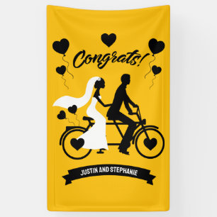 Banderoles Tandem De Cyclisme Romantique Mariage Et Fiançaill