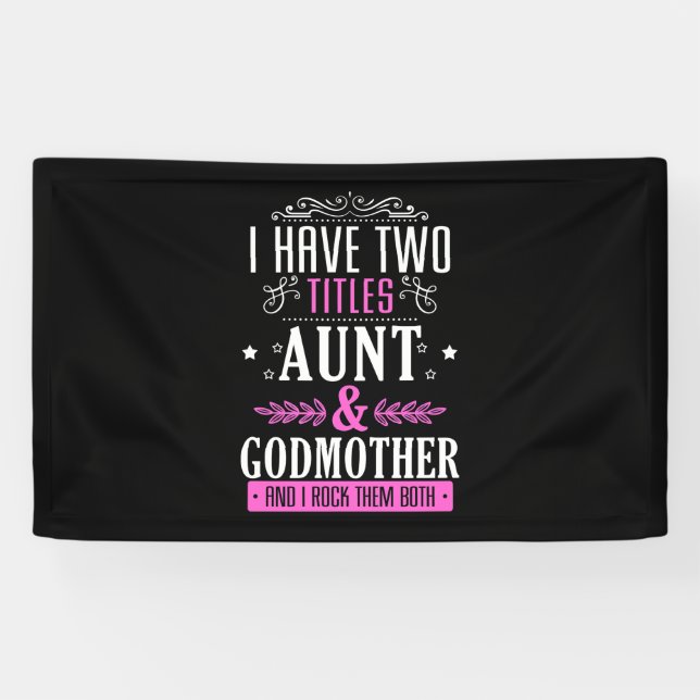 Banderoles Tante Et Godmère (Horizontal)