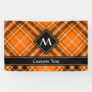 Banderoles Tartan orange d'Halloween