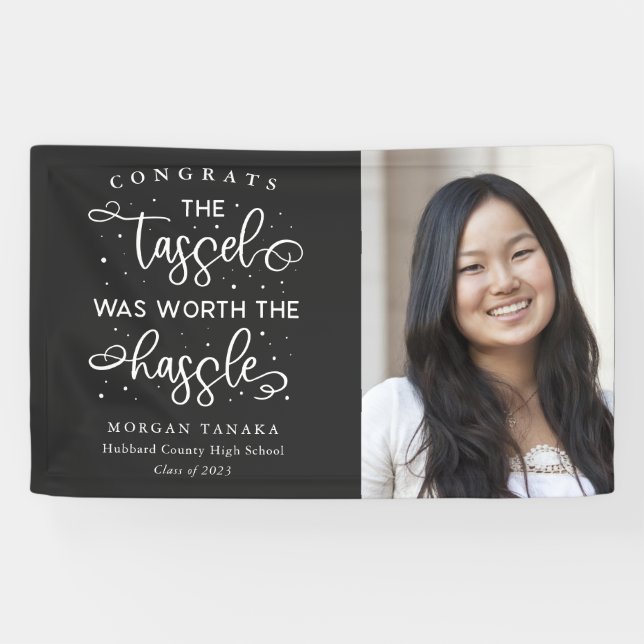 Banderoles Tassel valait la peine de la photo Hassle Graduati (Horizontal)