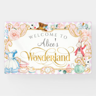 Banderoles Tea party Alice au pays des merveilles