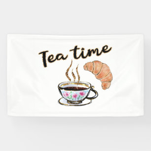 Banderoles Tea time signes, accessoires de fête du thé, tea