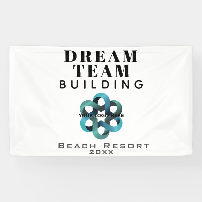 Banderoles Team Building Dream Team Logo de l'entreprise (Horizontal)