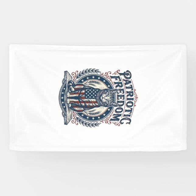Banderoles Tee-shirt graphique vectoriel de chat de grange pa (Horizontal)