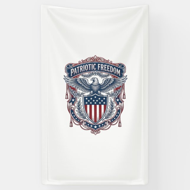 Banderoles Tee-shirt graphique vectoriel de style de drapeau  (Vertical)