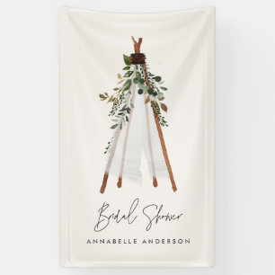 Banderoles Teepee feuillage moderne jardin bohème élégant