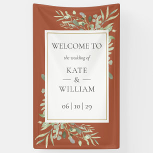 Banderoles Terracotta Green Botanical Mariage Affiche de bien