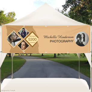 Banderoles Terracotta Moderne pour 4 Photos Promotionnelle En