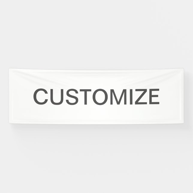 Banderoles Texte éditable moderne | Blanc et gris foncé (Horizontal)
