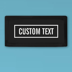 Banderoles Texte éditable moderne en cadre de style de logo b