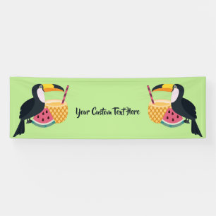 Banderoles Texte et couleur personnalisés Illustration Toucan