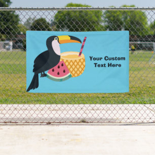 Banderoles Texte et couleur personnalisés Illustration Toucan