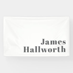 Banderoles Texte moderne élégant et rétro Gris