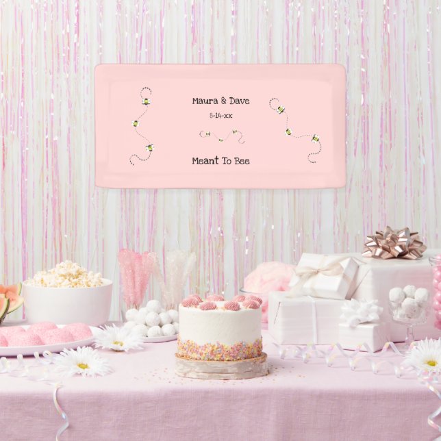 Banderoles Texte personnalisable Meant To Bee (Fête)