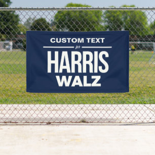 Banderoles Texte personnalisé pour Harris Walz
