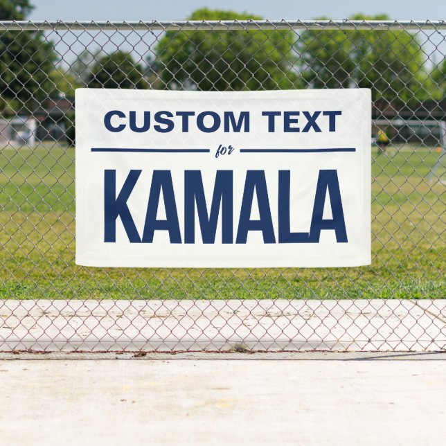 Banderoles Texte personnalisé pour Kamala (En situation)
