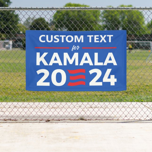 Banderoles Texte personnalisé pour Kamala 2024 (En situation)