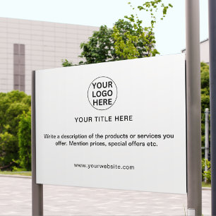 Banderoles Texte promotionnel Logo de l'entreprise Noir & Bla