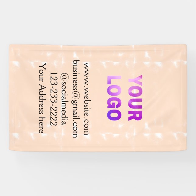 Banderoles texte simple minimal ajoutez votre logo/design ici (Horizontal)