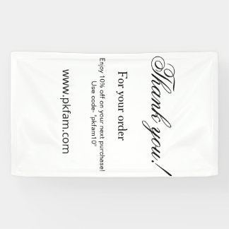 Banderoles Thank you for purchase pink family business detail