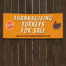 Thanksgiving Turquie Birds For Sale Business Banne