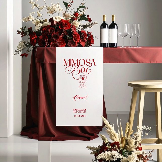 Banderoles That’s Amore Red Bridal Shower Mimosa Bar banner (Créateur téléchargé)