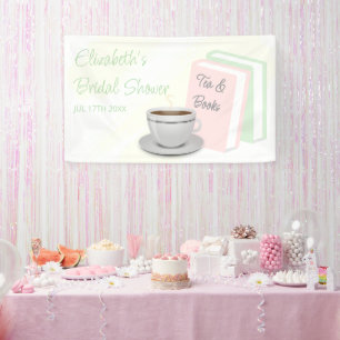 Banderoles Thé et livres Baby Shower