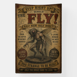 Banderoles The Fly – Mi-homme Mi-insecte Spectacle de phénomè