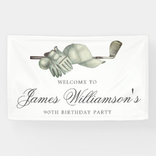 Banderoles Thème de golf 90e anniversaire fête bienvenue