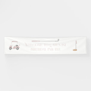 Banderoles Thème de golf rose bienvenue