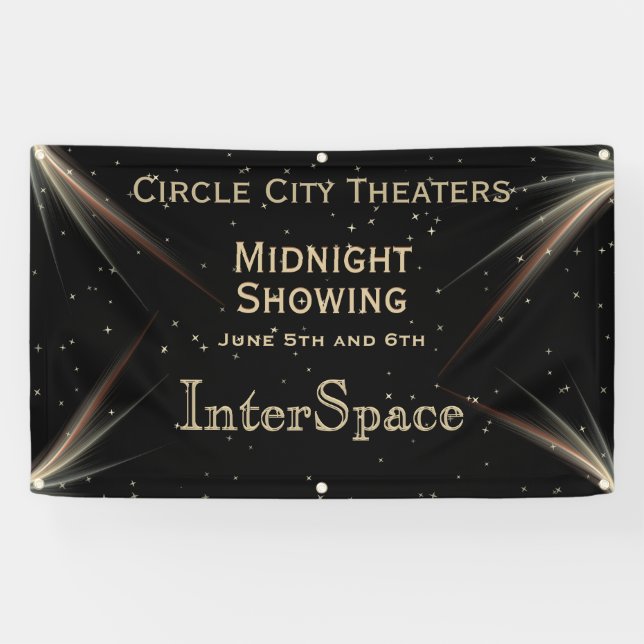 Banderoles Thème Espace Conception de texte personnalisée (Horizontal)