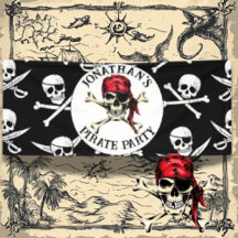 Thème pirate Fête Adulte Sel Crâne Noir.