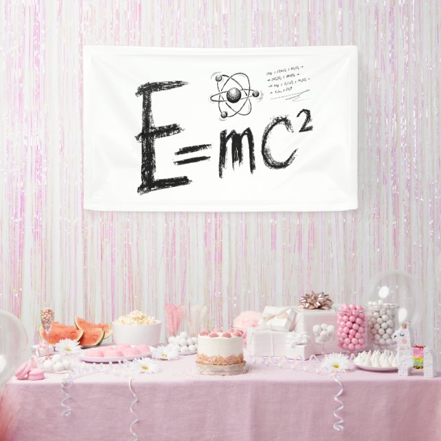 Banderoles Théorie de la relativité d'Einstein. Formule (Fête)