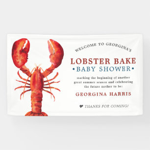 Banderoles Tide rouge  Gâteau de homard  Baby shower