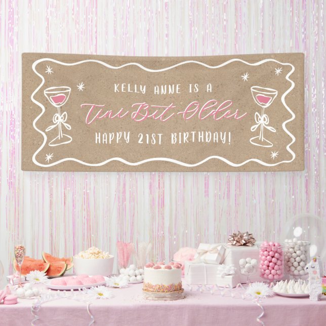 Banderoles 'Tini Bit Older Kraft Colored Birthday Banner (Fête)