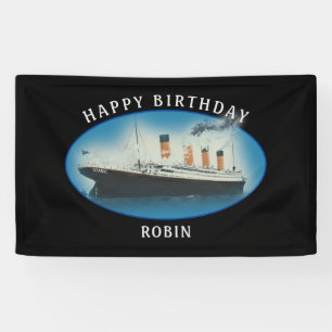 Banderoles Titanic Birthday Black RMS White Star Line Ship