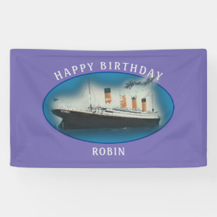 Banderoles Titanic Birthday Purple White Star Line Navire