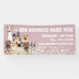 Banderoles Toilettage de chien floral chiots Daisy rose milie