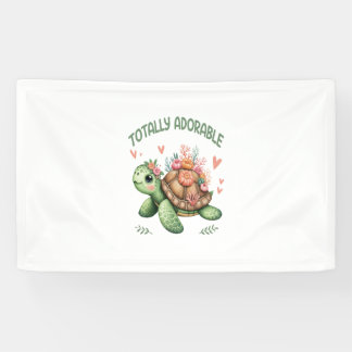 Banderoles Tortue totalement adorable avec corail