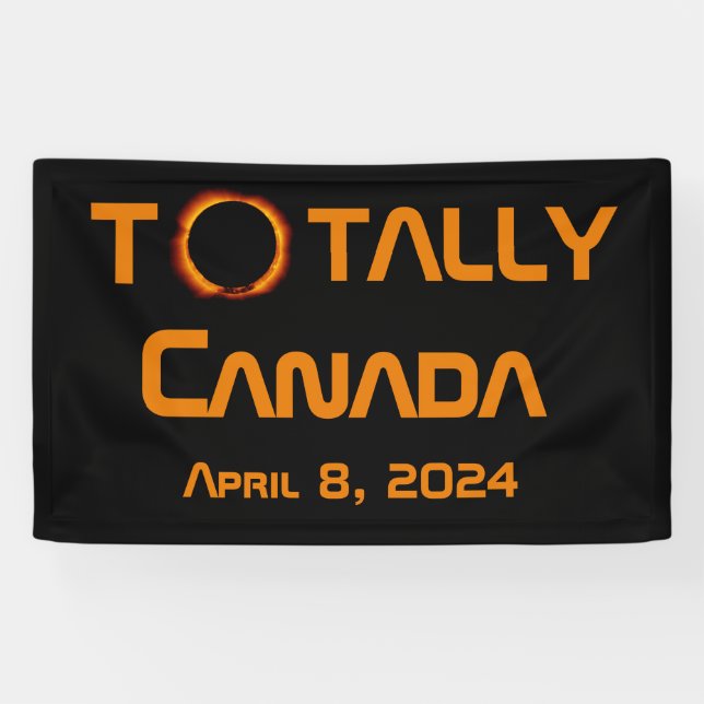 Banderoles Total Canada 2024 Éclipse solaire (Horizontal)