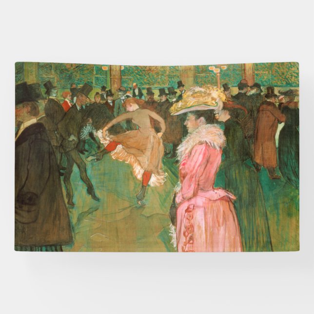 Banderoles Toulouse-Lautrec - Au Rouge, La Danse (Horizontal)