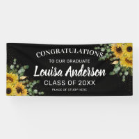 Tournesol, Eucalyptus & Gold Confetti Graduation