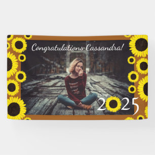 Banderoles Tournesols Pays Partie de Graduation Rust Orange