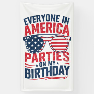 Banderoles Tout le monde en Amérique fait la fête pour mon an