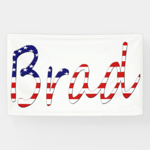 Banderoles Tout nom sur le drapeau américain (h) bnrc