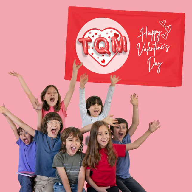 Banderoles TQM - Red and Pink Hearts Happy Valentine's Day (Créateur téléchargé)