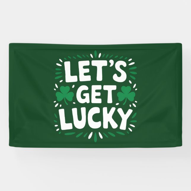 Banderoles Trèfle Chanceux Drôle de St Patrick's Day (Horizontal)