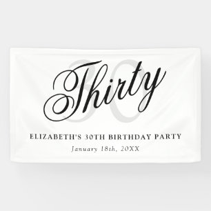 Banderoles Trente Elegant 30e anniversaire fête