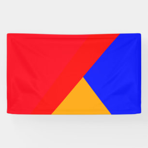 Banderoles Triangle géométrique abstrait rouge bleu jaune